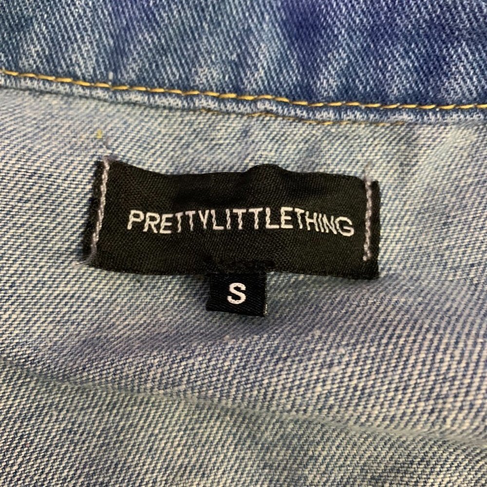 PrettyLittleThing Distressed Oversized Denim Jacket - Picture 9 of 10